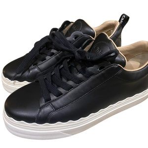 Size 37 Chloe black leather sneakers